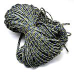 7 Inner Cores Polyester & Spandex Cord Ropes, with Patterns, for Rope Bracelets & Shoe Lace Cord Making, Dark Olive Green, 4mm, about 109.36 yards(100m)/bundle, 420~500g/bundle(RCP-R006-090)