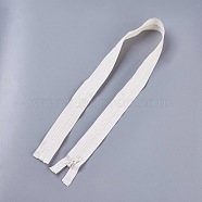 Garment Accessories, Nylon and Resin Zipper, with Alloy Zipper Puller, Zip-fastener Components, WhiteSmoke, 77.5x3.3cm(FIND-WH0031-A-02)