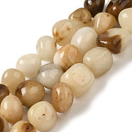 Natural Topaz Jade Beads Strands, Nuggets, Tumbled Stone, 7~15x6~10x5.5~8mm, Hole: 1mm, about 47~49pcs/strand, 15.55~15.94 inch(39.5~40.5cm)(G-B078-D28-01)