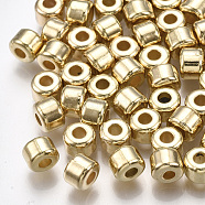 CCB Plastic Spacer Beads, Column, Light Gold, 5.5x4mm, Hole: 2mm(X-CCB-T006-103KC)