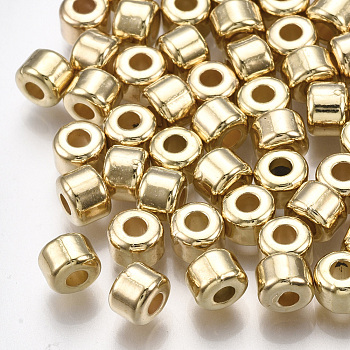 CCB Plastic Spacer Beads, Column, Light Gold, 5.5x4mm, Hole: 2mm