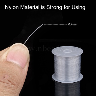 1 rollo de alambre de nylon transparente(X-NWIR-R0.4MM)-5