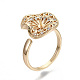 Brass Micro Pave Clear Cubic Zirconia Peg Bails Cuff Finger Ring Settings(KK-S354-284-NF)-4