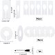 Прямоугольные и плоские круглые пустые вешалки для одежды nbeads 61шт. 3(AJEW-NB0002-70)-2