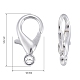 Zinc Alloy Lobster Claw Clasps(E107-S)-3