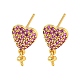 Boucles d'oreilles en laiton plaqué en rack(EJEW-C102-05G-02A)-1