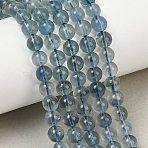 Natural Blue Fluorite Beads Strands, Smooth Round, 6mm, Hole: 0.8mm, about 65pcs/strand, 15.75''(40cm)(GG-CBAF158-6mm)