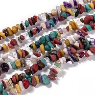 Natural & Synthetic Gemstone Chips Beads Strands, 5~8x5~8mm, Hole: 1mm, about 32 inch(G-L154-21)