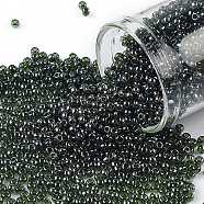 TOHO Round Seed Beads, Japanese Seed Beads, (119) Transparent Luster Olivine, 11/0, 2.2mm, Hole: 0.8mm, about 1110pcs/10g(X-SEED-TR11-0119)