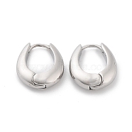 304 Stainless Steel Hoop Earrings, Stainless Steel Color, 17.5x15x5mm(EJEW-H115-37P)
