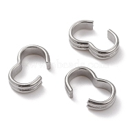 304 Stainless Steel Quick Link Connectors, Number 3 Shaped Clasps, Stainless Steel Color, 13x8x3mm, Inner Diameter: 11x6mm(STAS-G243-23P)