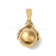 PVD Vacuum Plating 304 Stainless Steel Pendants, Golden, Claw with Round Ball, 27x19x16mm, Hole: 10x5mm(STAS-B069-48C-G)