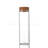 Column Glass Jar Glass Bottles, with Wooden Cork, Wishing Bottle, Bead Containers, Clear, 3.7x9cm, Capacity: 70ml(2.37fl. oz)(CON-WH0086-093B)