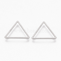 Tarnish Resistant 304 Stainless Steel Linking Ring, Triangle, Stainless Steel Color, 20x22.5x0.8mm(STAS-S079-27A)