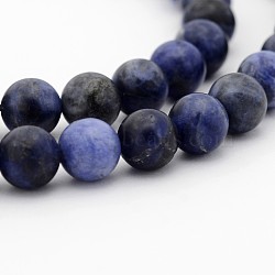 Sodalite Round Bead Strands, 6mm, Hole: 1mm, about 61pcs/strand, 15.2 inch(G-P070-46-6mm)