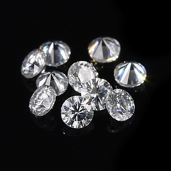 White D Color Round Cut Loose Moissanite Stones, Clear, 1.1mm, about 170pcs/bag, 1carat/bag