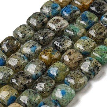 Natural K2 Stone Beads Strands, Square, 9x8x4mm, Hole: 1mm, about 49pcs/strand, 15.39''(39.1cm)