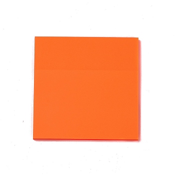 Transparency Memo Pad Sticky Notes, Sticker Tabs, for Office School Reading, Square, Orange, 75x75mm, 50sheets/pc
