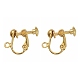 Brass Clip-on Earring Findingsfor non-pierced Ears(X-EC143-NFG)-1