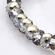 Half Plated Faceted Rondelle Electroplate Glass Beads Strands(GLAA-A024C-HP04)-1
