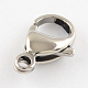 Polished 316 Surgical Stainless Steel Lobster Claw Clasps(STAS-R072-08)-2
