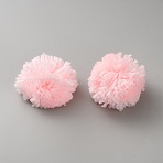 Woolen Yarn Pom Pom Ball, for Hats Shoes Scarves Bag Charms Accessories, Pink, 70mm(DIY-WH20007-260C)