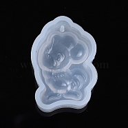 Chinese Zodiac Pendant Silicone Molds, Resin Casting Molds, For UV Resin, Epoxy Resin Jewelry Making, Rooster, 30x21x10mm, Inner Size: 27x19mm(DIY-I025-04E)