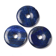 Dyed Natural Lapis Lazuli Pendants, Donut/Pi Disc Charms, 39~40x6mm, Hole: 6mm(G-F524-H13)