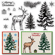 PVC Plastic Stamps, for DIY Scrapbooking, Photo Album Decorative, Cards Making, Stamp Sheets, Reindeer Pattern, 16x11x0.3cm(DIY-WH0167-56-1055)