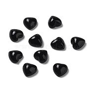 Natural Black Onyx Cabochons, Heart, Dyed & Heated, 5x5x2.5mm(G-K337-09A)