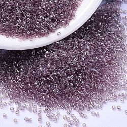 MIYUKI Delica Beads, Cylinder, Japanese Seed Beads, 11/0, (DB1893) Transparent Smoky Amethyst Luster, 1.3x1.6mm, Hole: 0.8mm, about 2000pcs/10g(X-SEED-J020-DB1893)