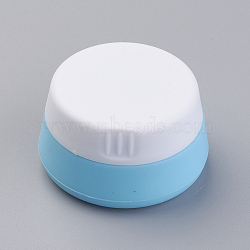 20ml Portable Silicone Cream Jar, with PP Plastic Lid, Sky Blue, 4.8x2.7cm, Capacity: about 20ml(X-MRMJ-WH0006-A01)