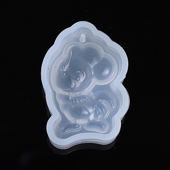 Chinese Zodiac Pendant Silicone Molds, Resin Casting Molds, For UV Resin, Epoxy Resin Jewelry Making, Rooster, 30x21x10mm, Inner Size: 27x19mm