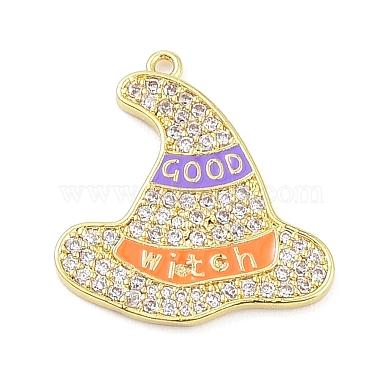 Real 18K Gold Plated Gold Hat Alloy+Cubic Zirconia Pendants