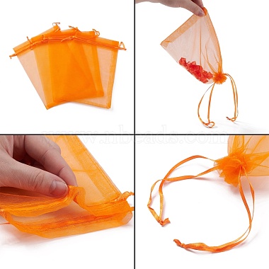 Organza Gift Bags with Drawstring(OP-R016-13x18cm-14)-4