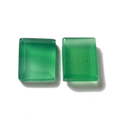 Кабошоны из окрашенного и нагретого натурального зеленого оникса из агата(G-G975-04B-01)-3