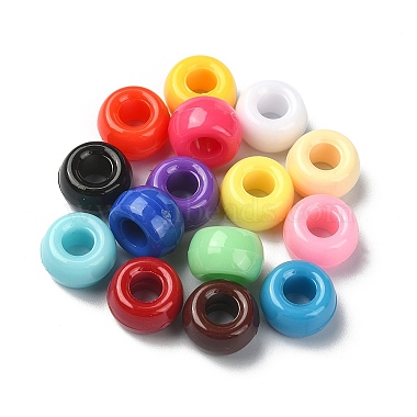 375Pcs 15 Colors Opaque Plastic Beads(KY-FS0001-15)-3