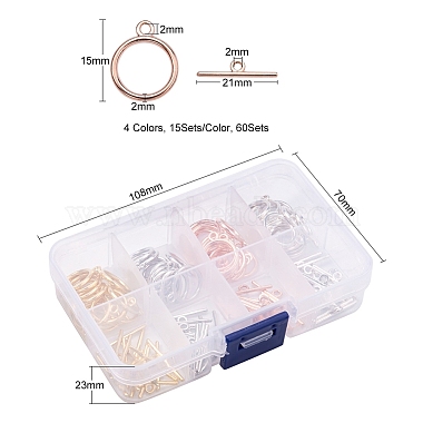 60Sets 4 Colors Alloy Toggle Clasps(FIND-YW0001-37)-3