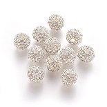 10mm Round Alloy + Rhinestone Beads(RB-A034-10mm-A01S)