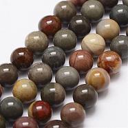 Natural New Ocean Jasper Bead Strands, Round, 6mm, Hole: 1mm, about 63pcs/strand, 15.5 inch(395mm)(G-G954-01-6mm)