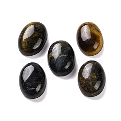 Natural Tiger Eye Cabochons, Oval, 17.5~18x12.5~13x6~6.5mm(G-B085-06E-04)