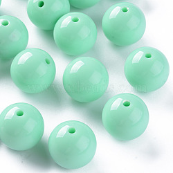 Opaque Acrylic Beads, Round, Aquamarine, 20x19mm, Hole: 3mm, about 111pcs/500g(MACR-S370-C20mm-A05)