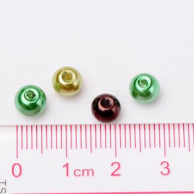 Choc-Mint Mix Pearlized Glass Pearl Beads(HY-X006-6mm-04)-4
