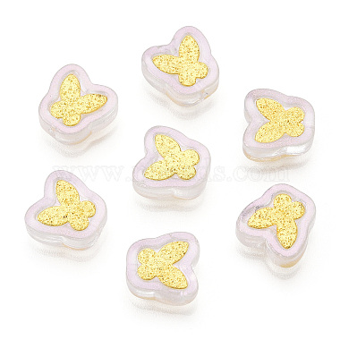 Creamy White Butterfly Lampwork Beads