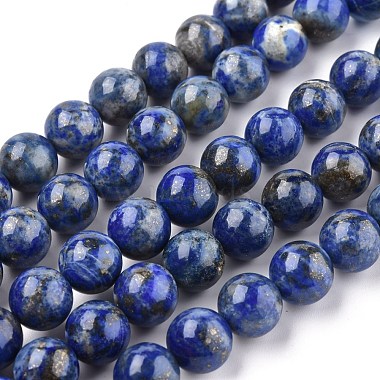 Natural Lapis Lazuli Bead Strands(G-G953-01-10mm)-2