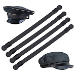 PU Leather Hat Band for Cowboy Hat, Adjustable Hat Strap Belt, Black, 285~495x14.5~19.5x7.5mm, Hole: 2mm(DIY-WH0723-028C)
