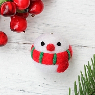 Christmas Theme Snowman Brooch Cactus Needle Felting Kit, including Instructions, 1Pc Foam, 4Pcs Needles, 4 Colors Wool, 1Pc Brooch Finding, Mixed Color, 25~115x5~85x2~29mm(DIY-K055-04)