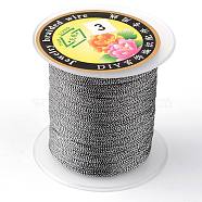 Round Metallic Thread, Embroidery Thread, 6-Ply, Colorful, 0.6mm, about 87.48 yards(80m)/roll(MCOR-L001-0.6mm-26)