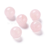 Natural Rose Quartz Beads, No Hole/Undrilled, for Wire Wrapped Pendant Making, Round, 20mm(G-D456-23)