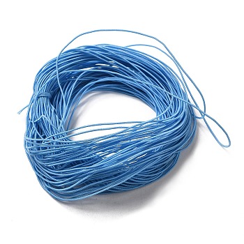 Core Spun Elastic Cord, for DIY Jewelry Making, Sky Blue, 1mm, about 22m/bundle